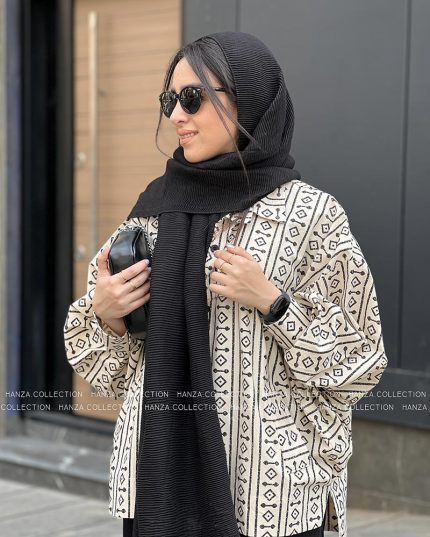 شال پلیسه مشکی