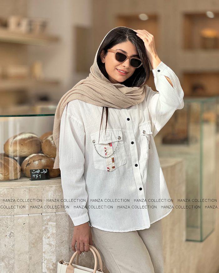 شومیز ریرا سفید - Image 3